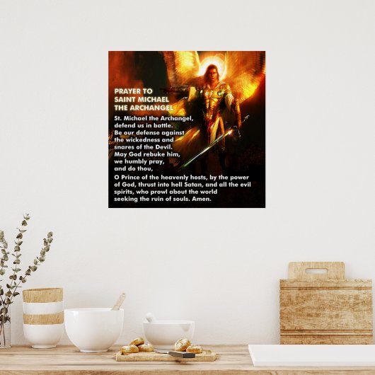 Prayer of St. Michael Poster (Keuken)