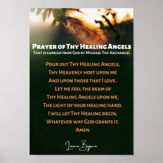 Prayer of Thy Healing Angels by Lorna Byrne Poster (Voorkant)