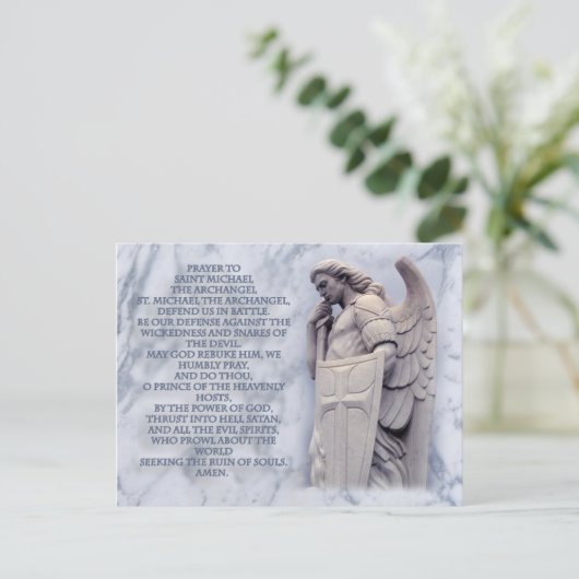 PRAYER OM MICHAEL DE ARCHANGEL TE SAINT BRIEFKAART (Staand voorkant)