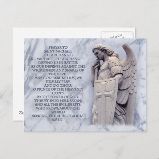 PRAYER OM MICHAEL DE ARCHANGEL TE SAINT BRIEFKAART (Voorkant / Achterkant)