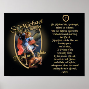 PRAYER OM MICHAEL DE ARCHANGEL TE SAINT POSTER