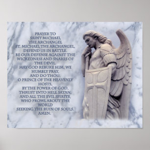 PRAYER OM MICHAEL DE ARCHANGEL TE SAINT POSTER