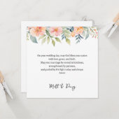 Prayer on Your Wedding Day Card | Wedding Blessing Kaart (Voorkant / Achterkant in situ)