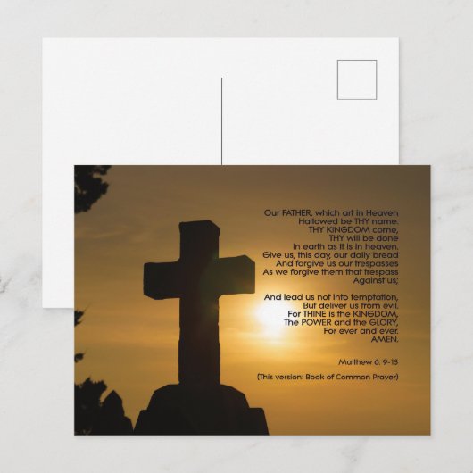 Prayer - Onze vader (Pater Noster) Briefkaart (Voorkant / Achterkant)