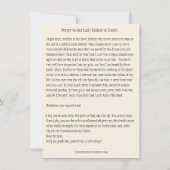 Prayer Our Lady Undoer Knots Blessed Mother Mary Kaart (Achterkant)