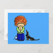 Prayer Partners Boy B/T Dachshund Briefkaart (Voorkant / Achterkant)