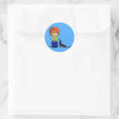 Prayer Partners Boy B/T Dachshund Ronde Sticker (Tas)