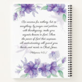 Prayer Philippians 4:6-7 Bijbelse Floral-laptop Notitieboek (Achterkant)