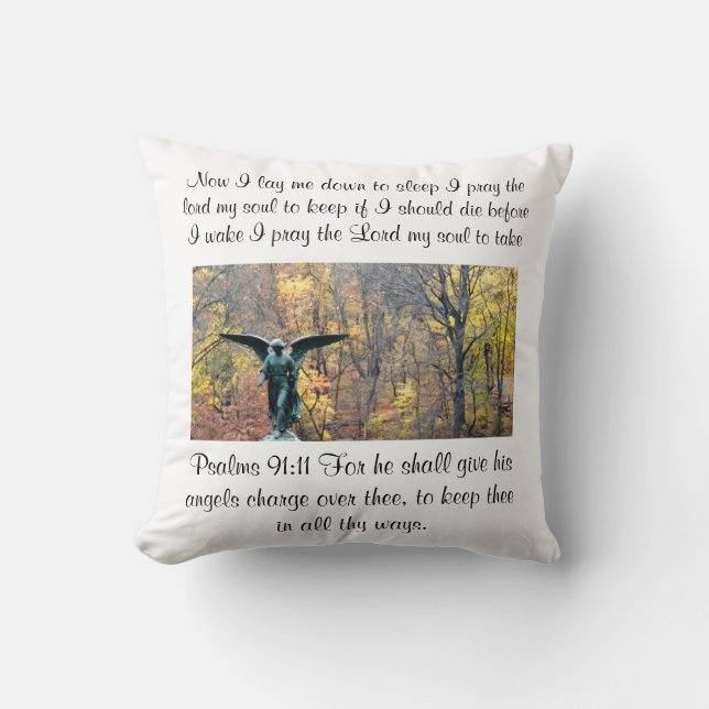 Prayer Pillow Psalms 91:11 Kussen (Voorkant)