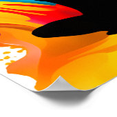 Prayer Pose Yoga vrouw spiked haar Spirituele kleu Poster (Hoek)