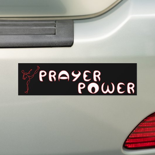 Prayer Power Christelijk bumper sticker (Op auto)