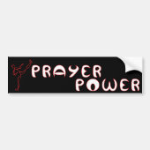 Prayer Power Christelijk bumper sticker (Voorkant)