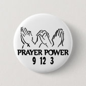 Prayer Power Ronde Button 5,7 Cm (Voorkant)