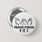 Prayer Power Ronde Button 5,7 Cm (Voorkant /achterkant)