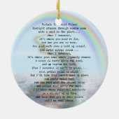 Prayer, prachtig gepersonaliseerd voetgedenkteken keramisch ornament (Achterkant)