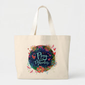 Prayer Quote Inspirivity Grote Canvas tas (Voorkant)