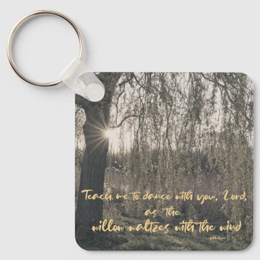 Prayer Quote met Willow Tree Christelijk Sleutelhanger (Voorkant)