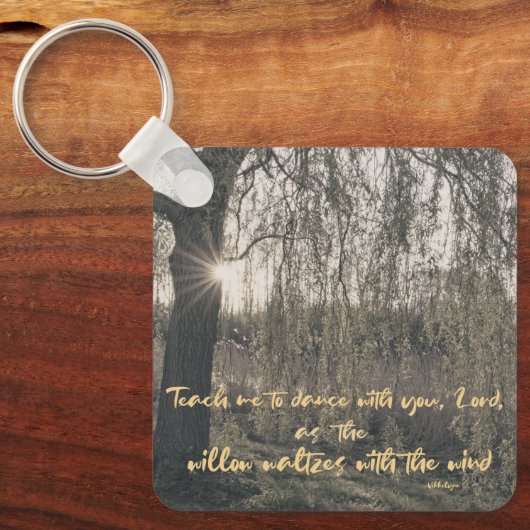 Prayer Quote met Willow Tree Christelijk Sleutelhanger (Voorkant)