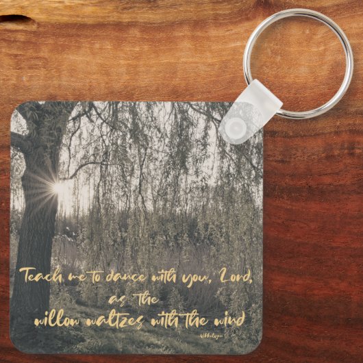 Prayer Quote met Willow Tree Christelijk Sleutelhanger (Achterkant)