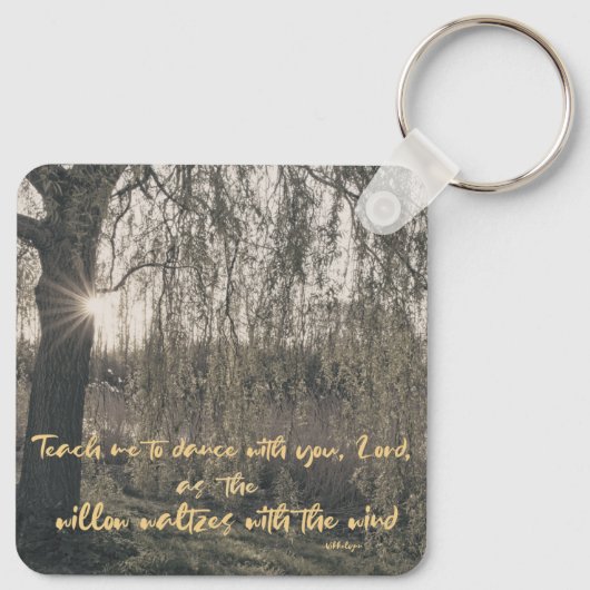 Prayer Quote met Willow Tree Christelijk Sleutelhanger (Achterkant)