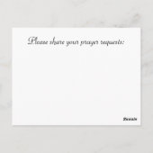 Prayer Request Church Girl Praying Briefkaart (Achterkant)