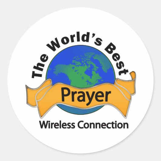 Prayer Ronde Sticker (Voorkant)