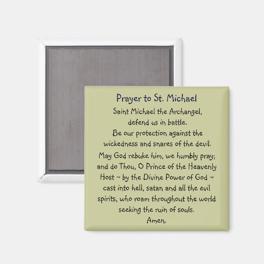 Prayer ~ St. Michael Magneet (Voorkant / Achterkant)