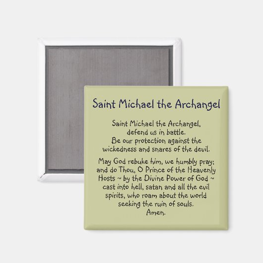 Prayer ~ St. Michael Magnet (Voorkant / Achterkant)