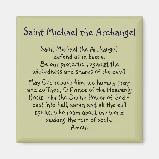 Prayer ~ St. Michael Magnet (Voorkant)