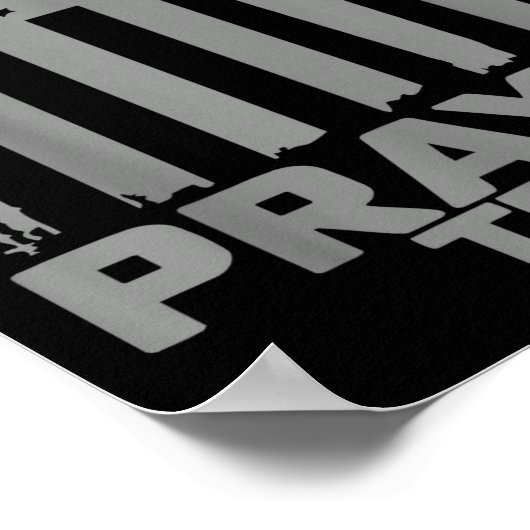 Prayer Team American Flag Christian Family Christi Poster (Hoek)