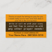 Prayer Testimony.Ministry.Plift Report Handout Visitekaartje (Achterkant)