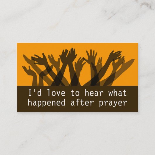 Prayer Testimony.Ministry.Plift Report Handout Visitekaartje (Voorkant)