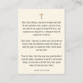 Prayer to St. Monica Virgin Mary Jesus Communion Plaatskaartje (Achterkant)