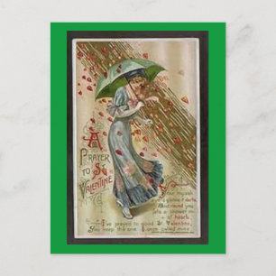 Prayer to St. Valentine Postcard Feestdagenkaart