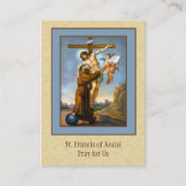 Prayer van de heilige heiligdommen van Assisi Visitekaartje (Voorkant)