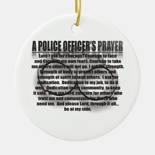 PRAYER VAN DE POLITIEBUREAUS KERAMISCH ORNAMENT (Voorkant)