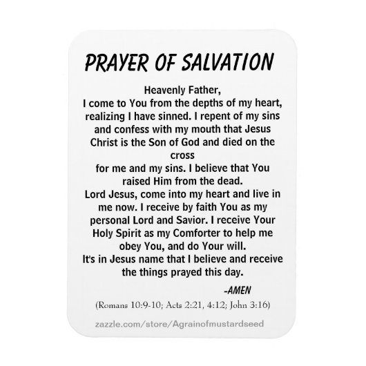 PRAYER VAN DE SALVATIE MAGNEET (Verticaal)