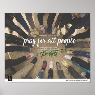 PRAYER VAN EEN KLEINE MEISJE (1 TIMOTHIE 2:1) POSTER