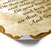 Prayer van Jabez 1 Chronicles 4:10, Bijbelversie Poster (Hoek)