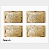 Prayer van Jabez 1 Chronicles 4:10, Bijbelversie Rechthoekige Sticker (Vel)