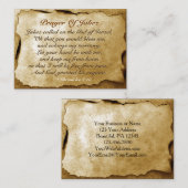 Prayer van Jabez 1 Chronicles 4:10, Bijbelversie Visitekaartje (Voorkant / Achterkant)