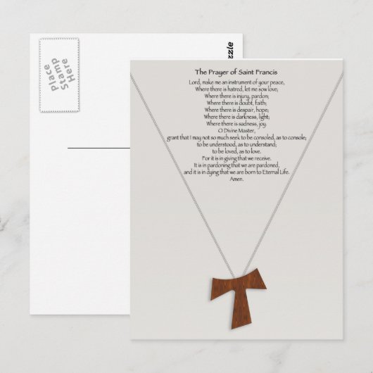 Prayer van Saint Francis Briefkaart (Voorkant / Achterkant)