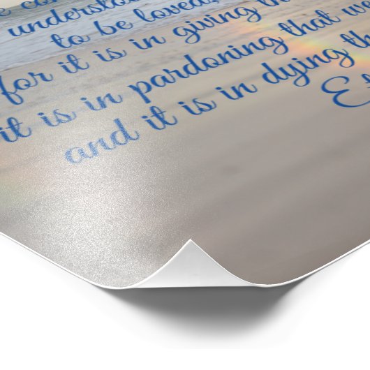 Prayer van Saint Francis Foto Afdruk (Hoek)