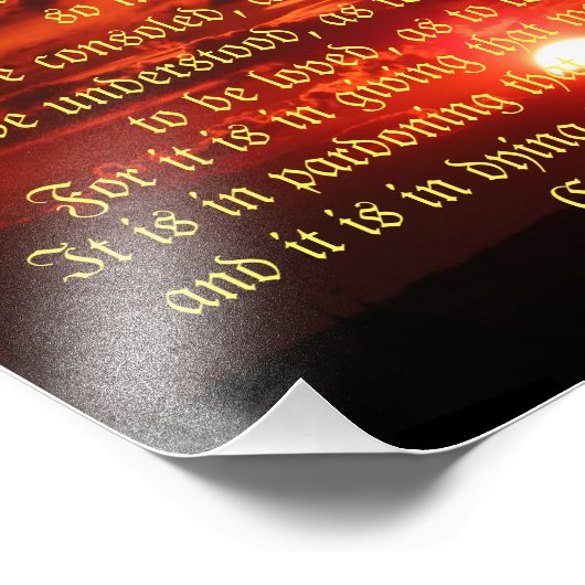 Prayer van Saint Francis Foto Afdruk (Hoek)