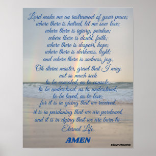 Prayer van Saint Francis Poster