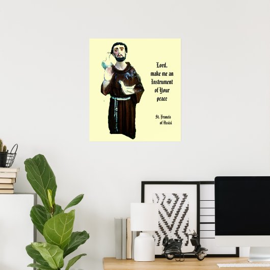 Prayer van Saint Francis Poster (Thuiskantoor)