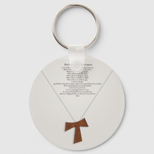 Prayer van Saint Francis Sleutelhanger (Voorkant)