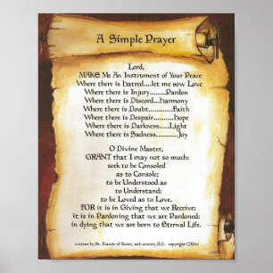 Prayer van Saint-Francis van Assisi 15:17 Parijs Poster