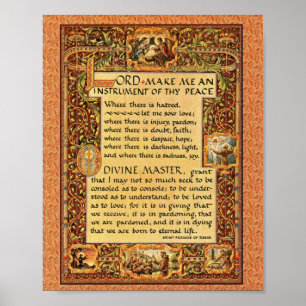 Prayer van Saint-Francis van Assisi 15:17 Parijs Poster