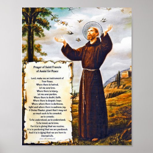 Prayer van Saint-Francis van Assisi 15:17 Parijs Poster (Voorkant)